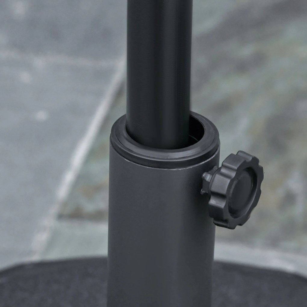 Base per Ombrellone da Giardino Ø55 cm 30 Kg in Plastica Nero...