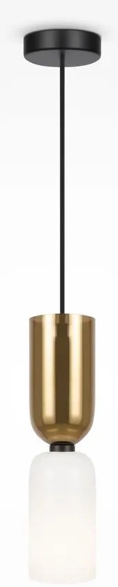Maytoni MOD177PL-01G - Lampadario a sospensione con filo MEMORY 1xE14/40W/230V oro/bianco