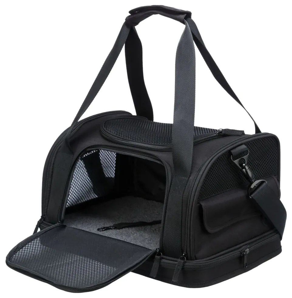 Trixie trasportino per cani da aereo fly 45x28x25 cm nero