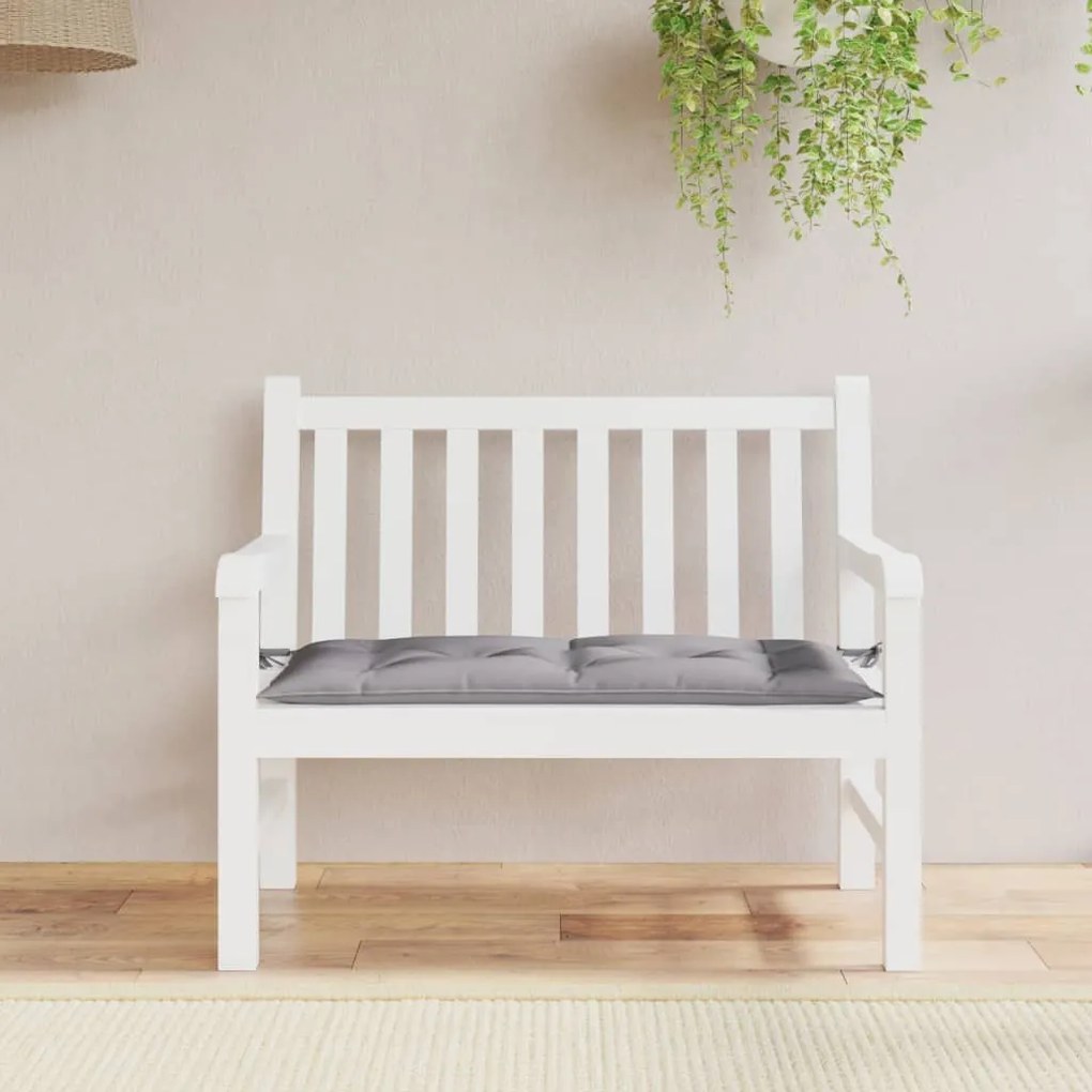 Cuscino Per Panca Grigio 110x50x7 Cm İn Tessuto Oxford /