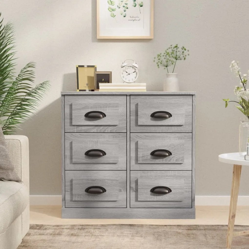 Credenza grigio sonoma 70x35,5x67,5 cm in legno multistrato