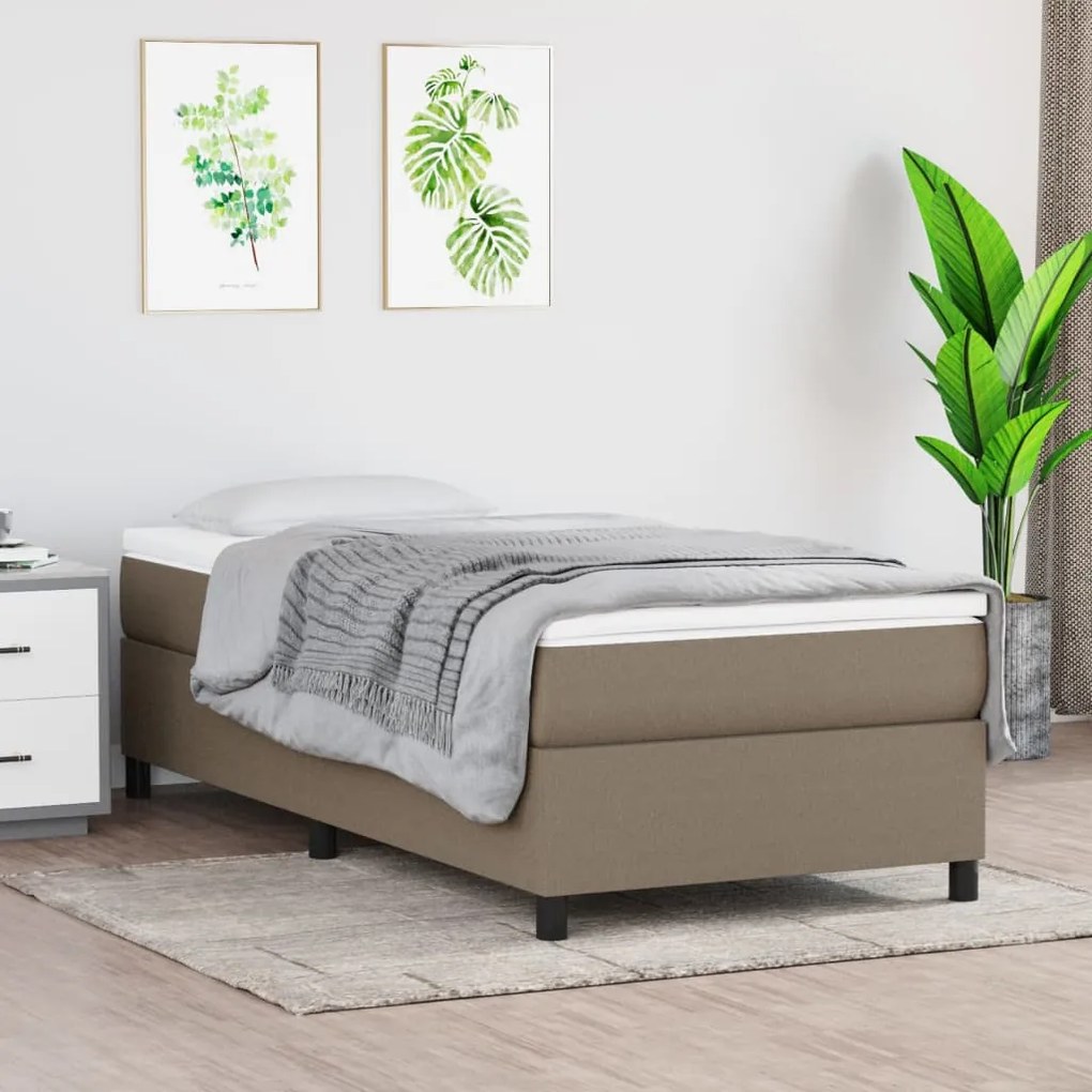 Giroletto A Molle Con Materasso Tortora 100x200 Cm İn Tessuto /
