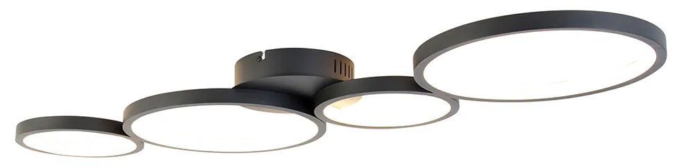 Plafoniera nera inclusa LED dimmerabile a 3 livelli - Lupolo
