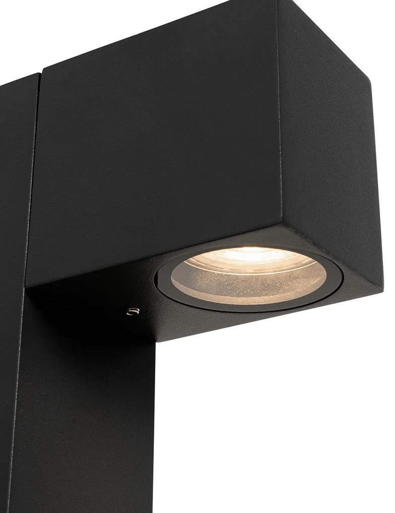 Lampada da esterno a stelo industriale nera 80 cm IP44 - Baleno