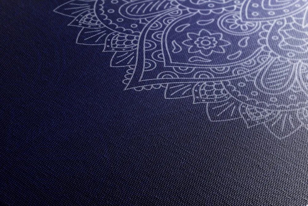 Quadro su tela – Ornamento blu scuro