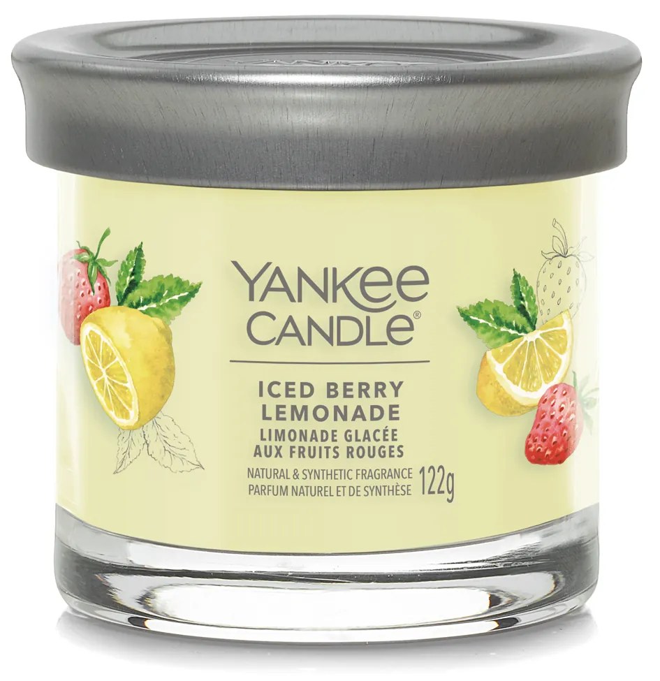 Candela Iced Berry Lemonade in barattolo medio Yankee Candle