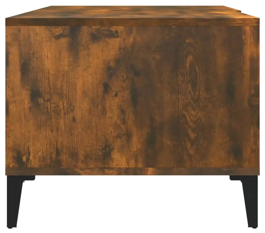 Tavolino da Salotto Rovere Fumo 90x50x40cm in Legno Multistrato