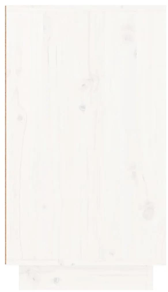 Scarpiera Bianca 110x34x61 cm in Legno Massello di Pino