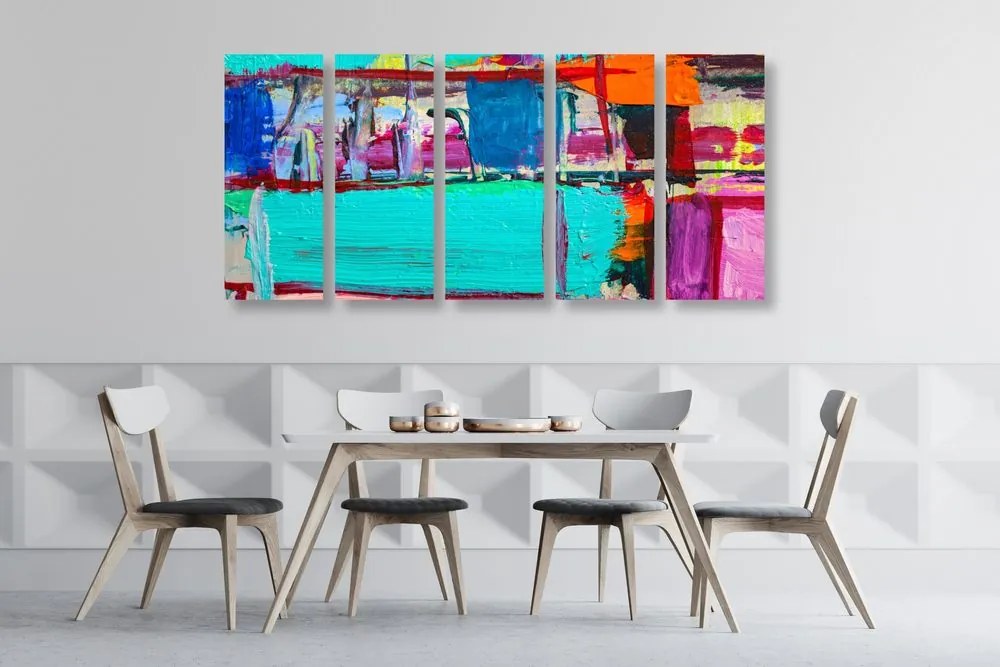 Quadri 5 pezzi – Pittura astratta