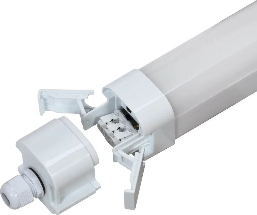 Plafoniera LED Stagna 150cm 48W 120lm/w IK08 IP66 CCT Colore Bianco Variabile CCT