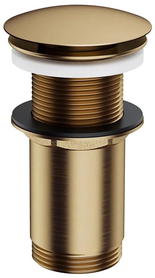 OMNIRES A716BR - Scarico del lavandino CLICK-CLACK diametro 6,6 cm pettinato bronzo