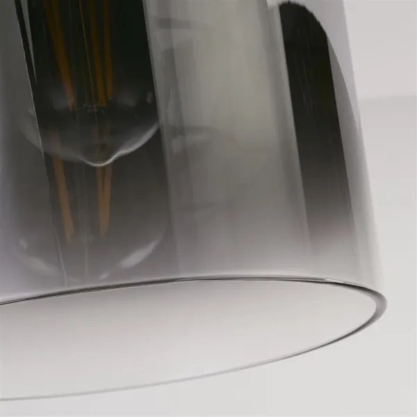 Searchlight 88911-1BK - Plafoniera SWEDEN 1xE27/60W/230V Ø22 cm nero/fumé