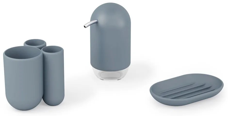 Dispenser di sapone in plastica blu 230 ml Touch - Umbra