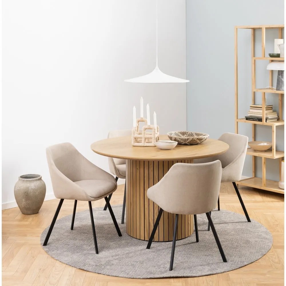 Tavolo da pranzo rotondo con piano in rovere ø 120 cm Yale - Actona