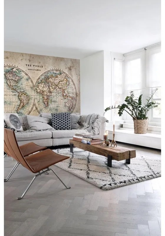 Fotomurale ESTA Emisferi, marrone 372X280 cm