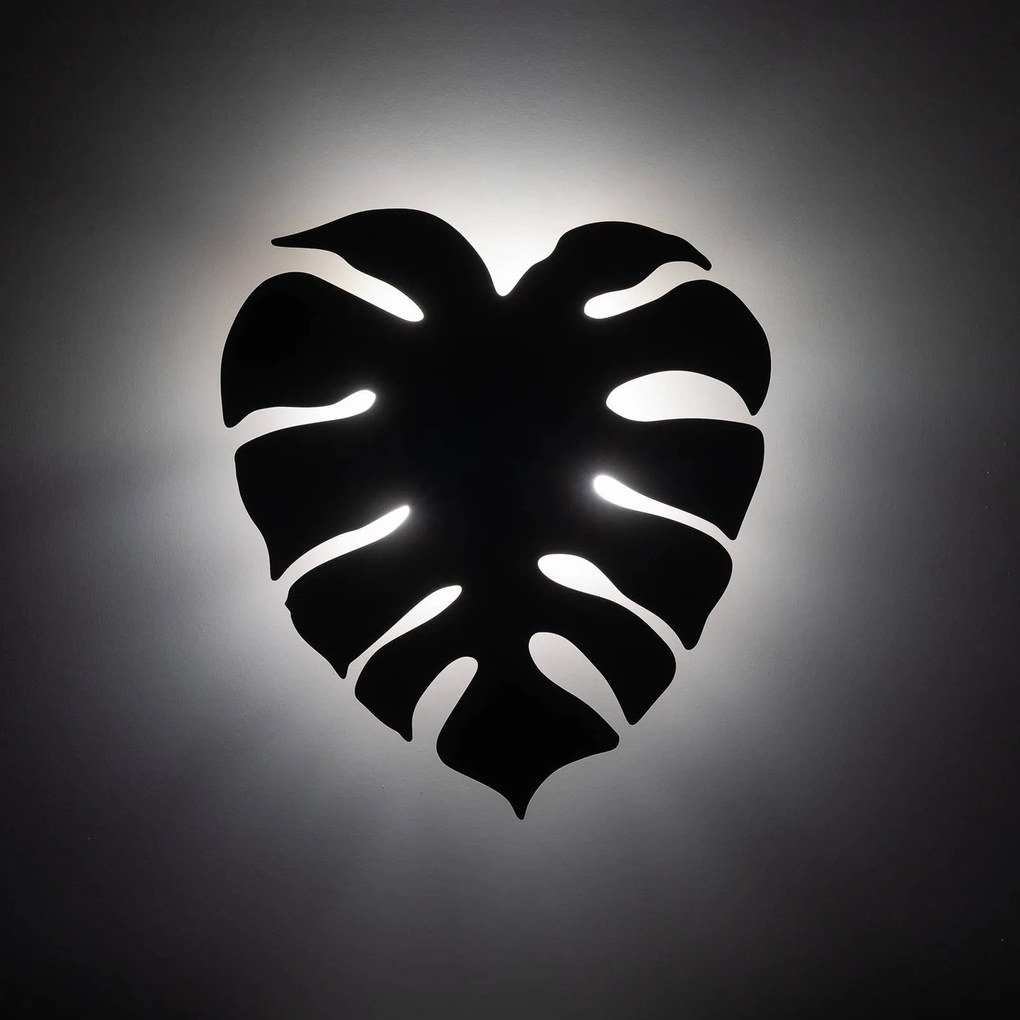 TK Lighting Applique Monstera, a forma di foglia, 3 x G9, acciaio, marrone