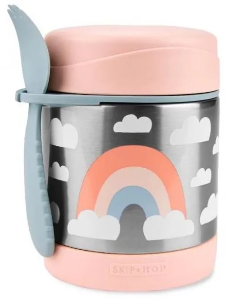 Skip Hop - Contenitore termico per alimenti con cucchiaio/forchetta SPARK STYLE 325 ml arcobaleno