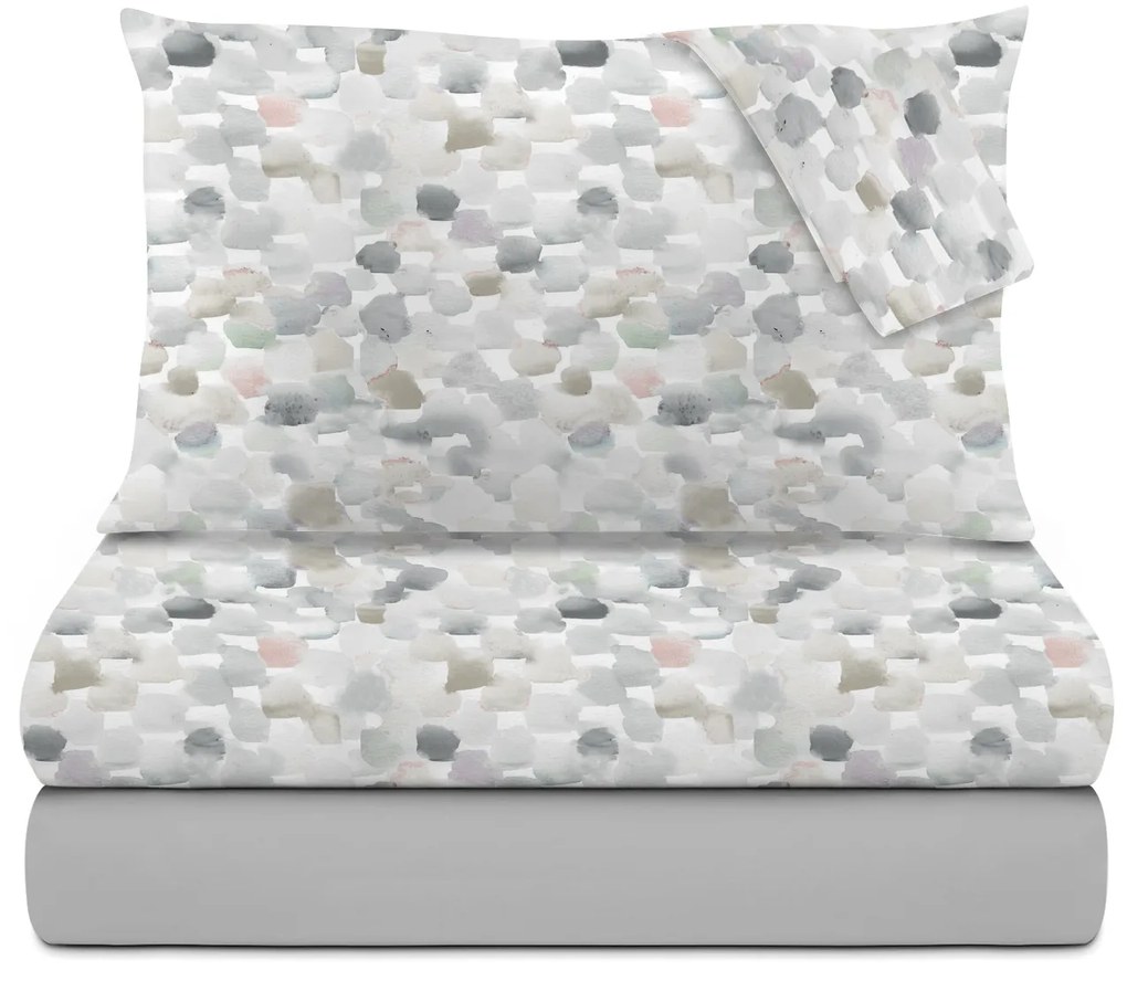 Completo letto matrimoniale Coriandoli grigio
