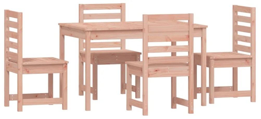 Set da pranzo per giardino 5 pz in legno massello di douglas