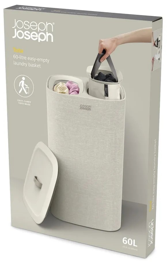 Cesto per biancheria in tessuto 30+30 l Tota - Joseph Joseph