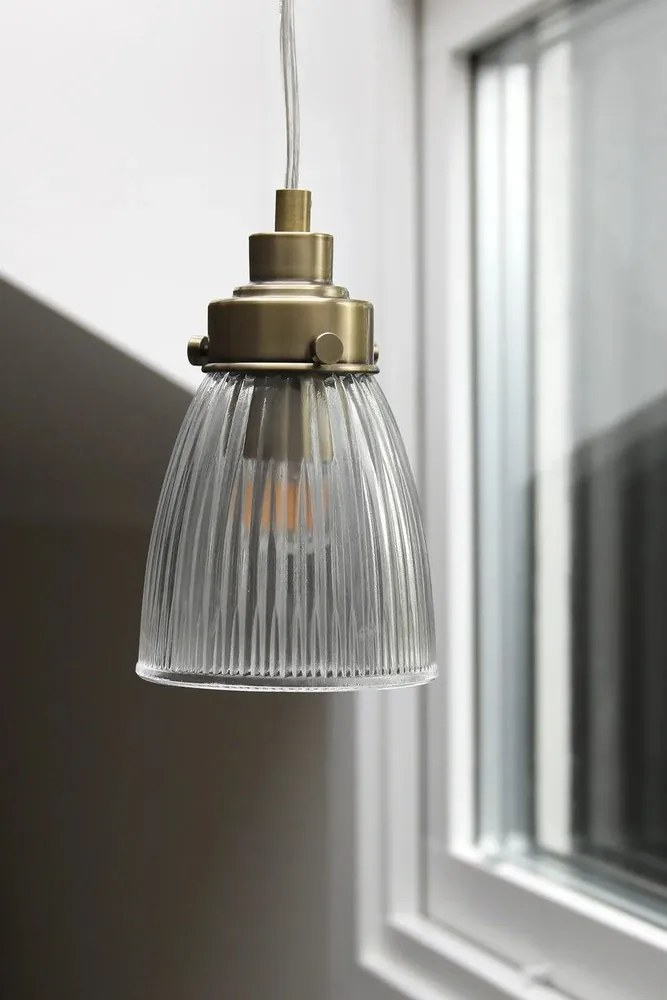 Lampadario color ottone con paralume in vetro ø 11 cm Bellis – Markslöjd