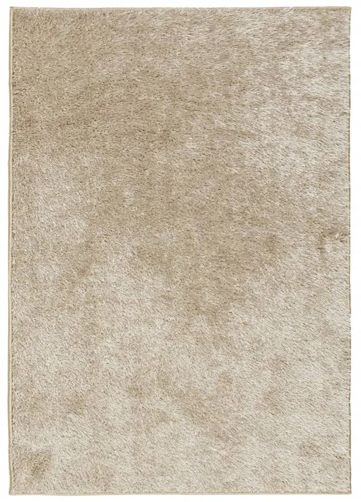 Tappeto a Pelo Lucido Lungo ISTAN Effetto Beige 160x230 cm