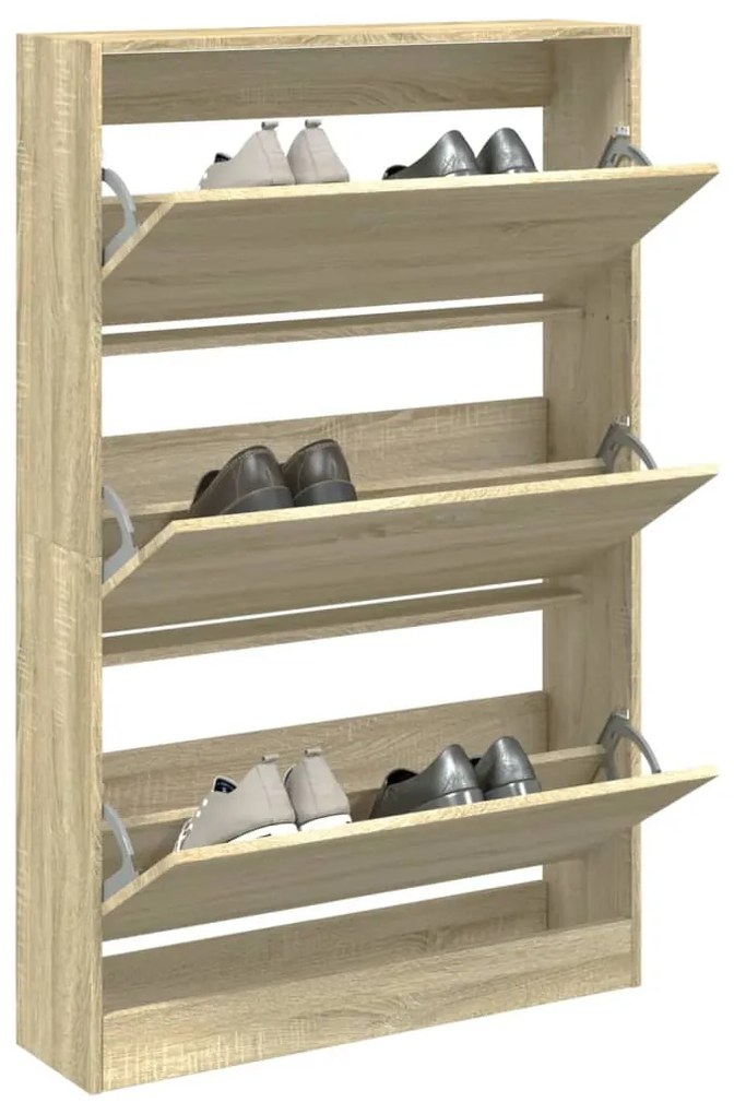 Scarpiera Rovere Sonoma 80x21x125,5 Cm İn Legno Multistrato /