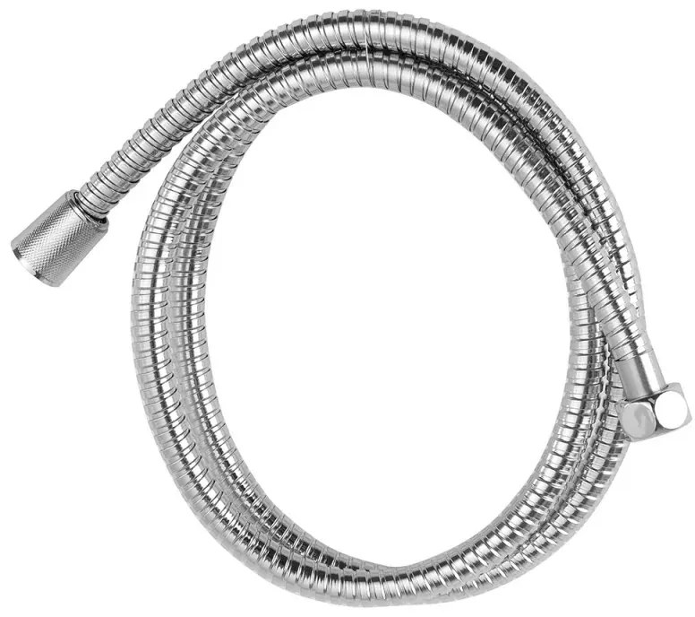 Flessibile Doccia 180 cm Acciaio Cromo con Doppia Aggrafatura