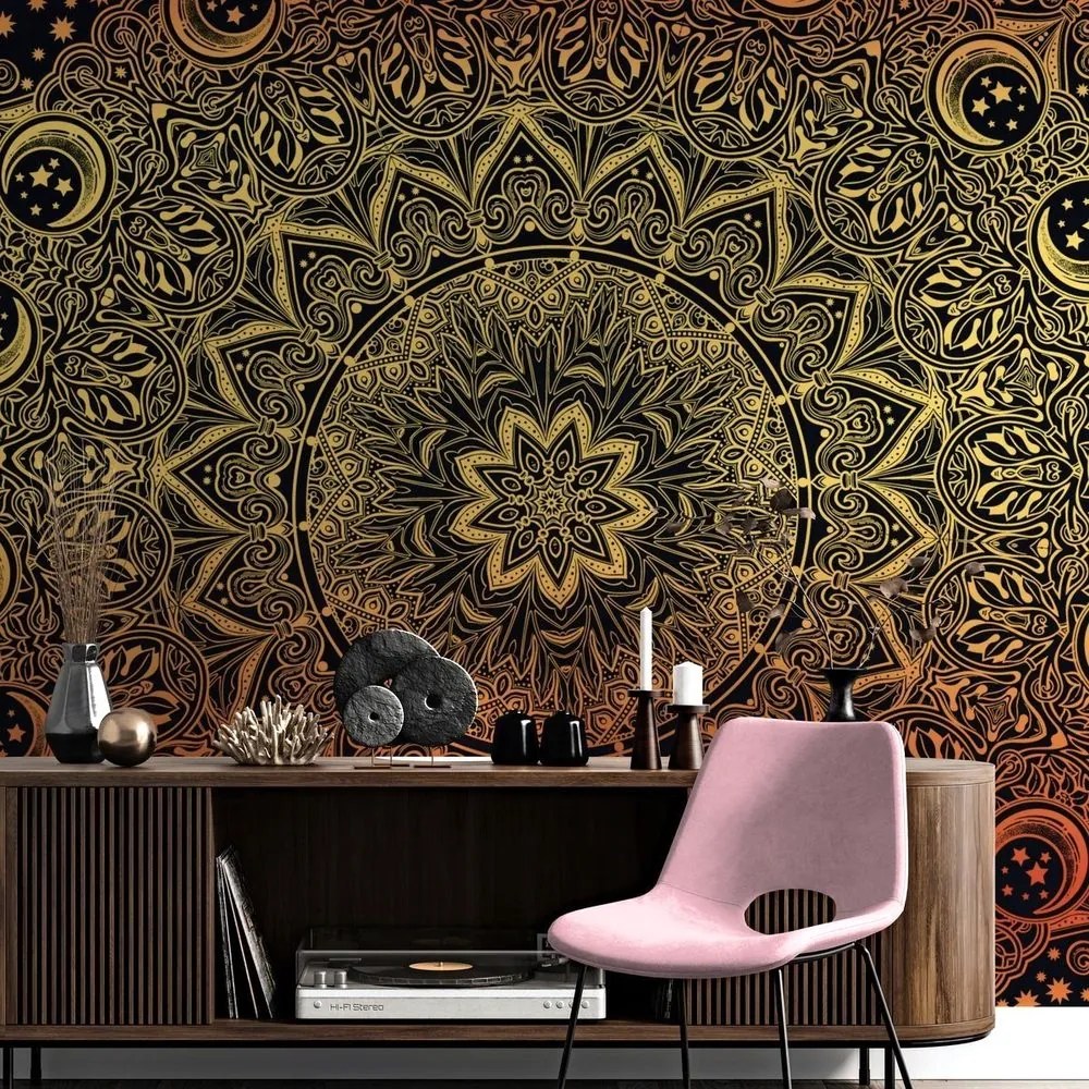 Carta da parati – Mandala orientale dorata