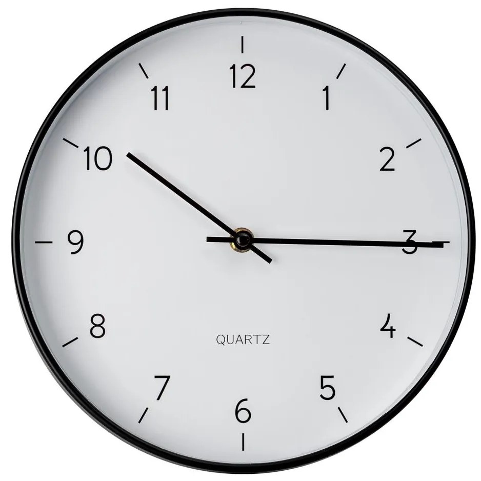 Orologio da parete Ø 25 cm 1xAA nero/bianco