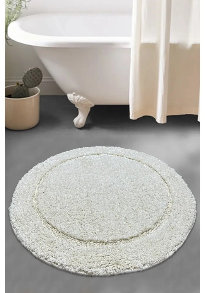 Tappeto da bagno color crema Wolle - Foutastic