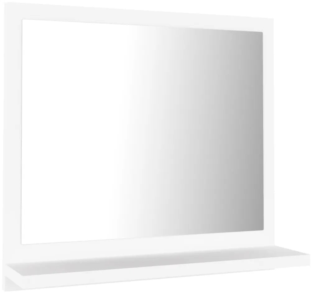 Specchio da bagno bianco 40x10,5x37 cm in legno multistrato