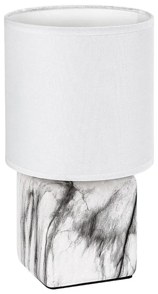 Rabalux 74069 - Lampada da tavolo NALISA 1xE14/40W/230V bianca/effetto marmo