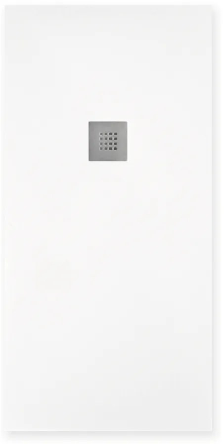Piatto Doccia 80x160 Effetto Pietra "Tenerife" Bianco