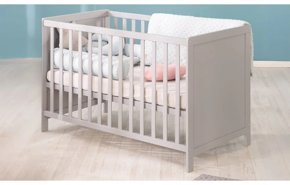 Lettino grigio/grigio tortora 60x120 cm Hamburg – Roba