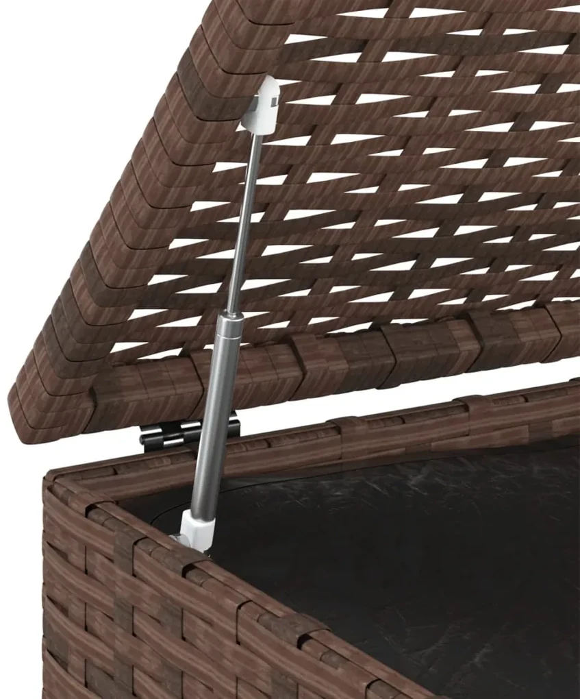 Contenitore da giardino in rattan pe 100x49x103,5 cm marrone