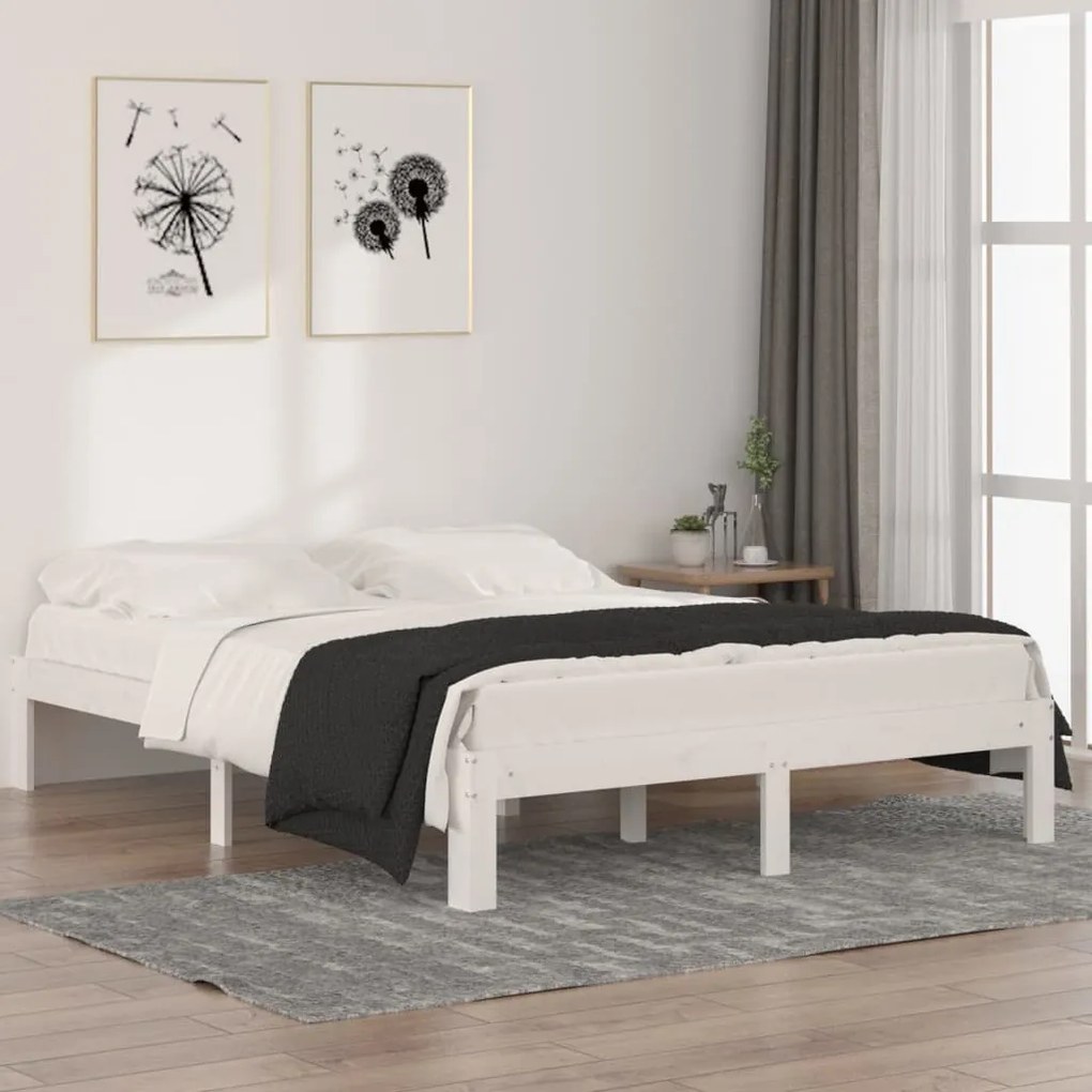 Giroletto Bianco İn Legno Massello Di Pino 140x190 Cm /