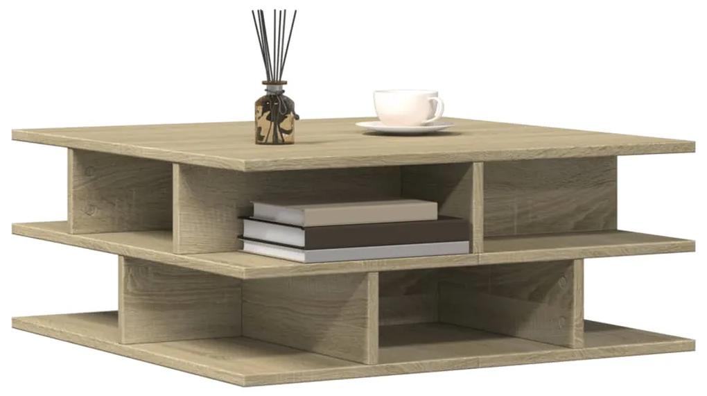 Tavolino da salotto rovere sonoma 70x70x29 cm legno multistrato
