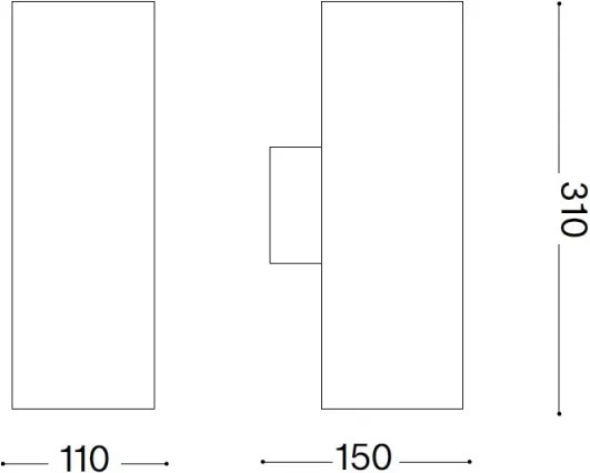 Ideal Lux - Lampada da parete per esterni GUN 1xE27/60W/230V 31 cm IP54 grigia