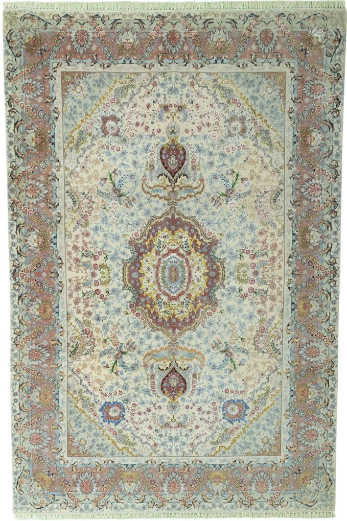 Tabriz Tappeto persiano 200x300 Beige (Iran) Annodato A Mano