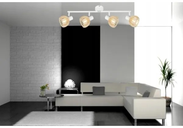 Faretto ATARRI 4xE14/25W/230V bianco/beige