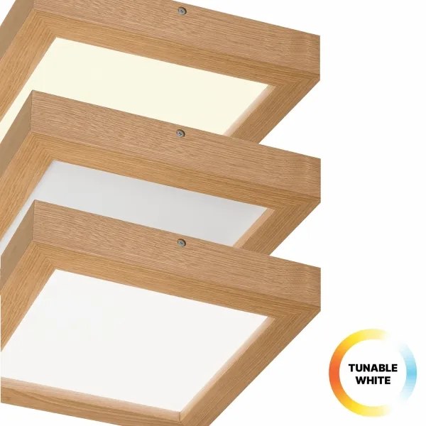 Brilagi-Luce LED dimmerabile WOODY FRAME LED/24W/230V quercia 30x30 cm IP44 + +TC