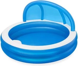 Bestway Piscina Gonfiabile 2 Camere Parasole 241x241x140 cm +6 Anni Giardino 54337