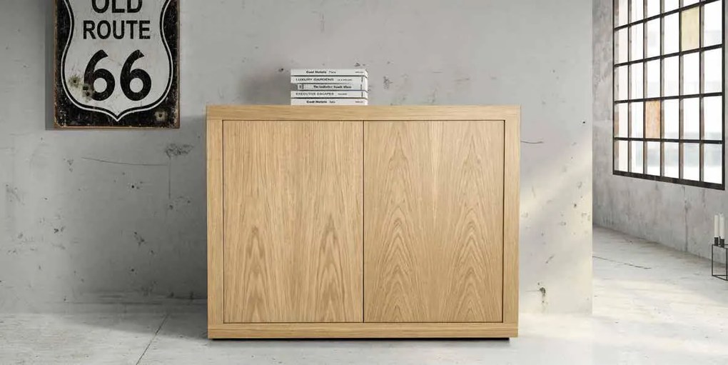 Credenza da 110 cm in legno rovere naturale