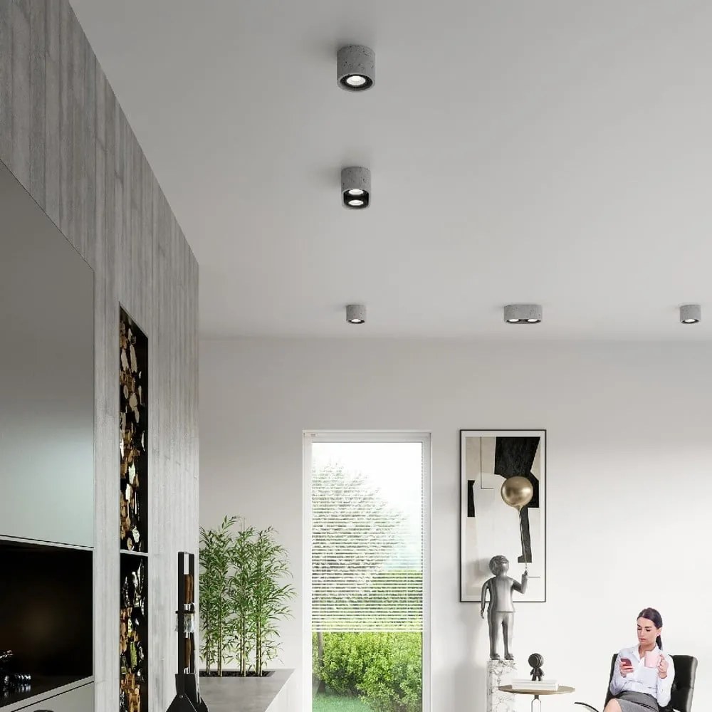 Faretto grigio 27x14 cm Spattio - Sollux