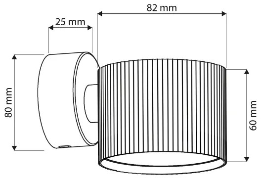 Brilagi - Applique da parete orientabile STRIPY 1xGX53/15W/230V nera