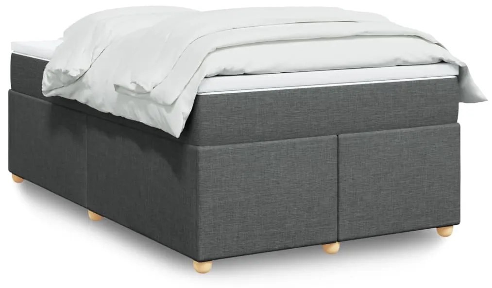 Giroletto A Molle Con Materasso Grigio Scuro 120x190cm Tessuto /