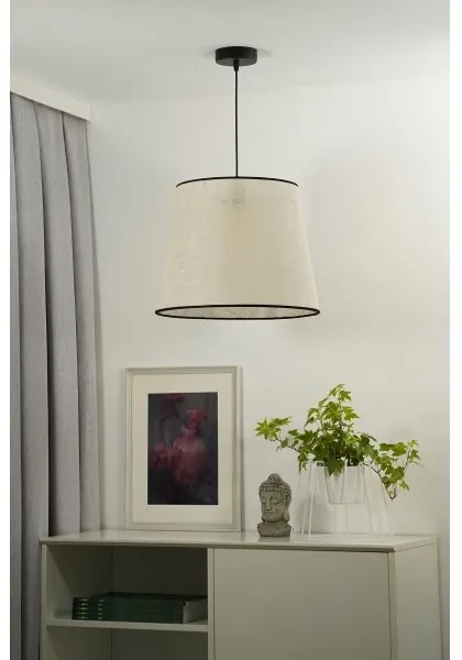Duolla - Lampadario a sospensione con filo YUTE 1xE27/15W/230V diametro 38 cm grigio/nero