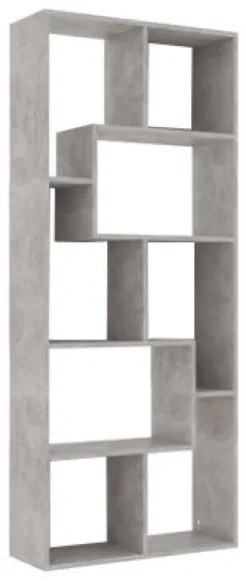 Libreria moderna design ZIG ZAG H156 CEMENTO