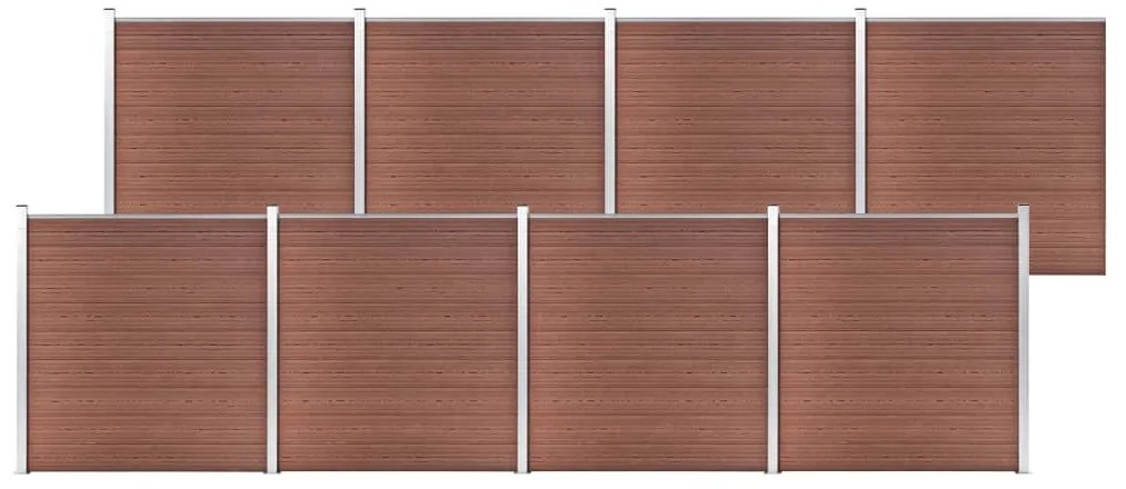 Recinzione Da Giardino İn Wpc 1391x186 Cm Marrone /